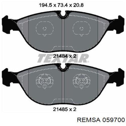 Гальмівні колодки Remsa 059700 ціна, від 54.60 USD
