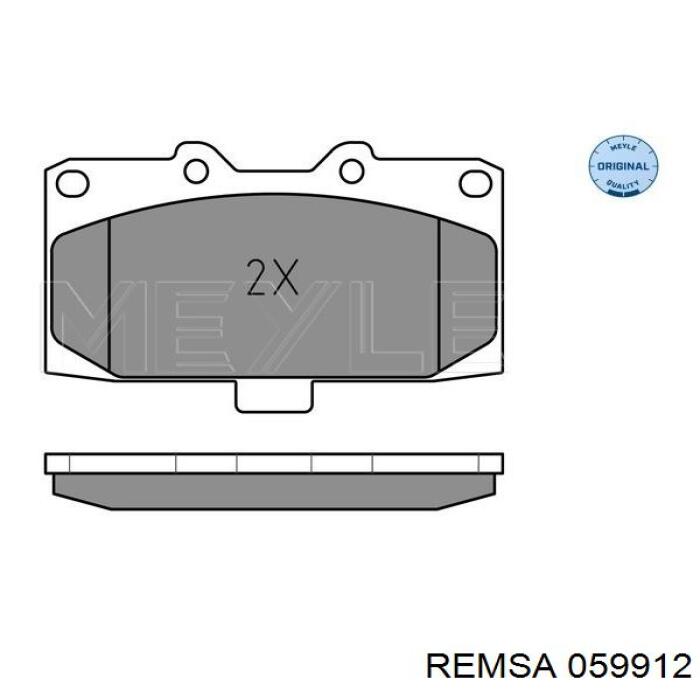 059912 Remsa колодки гальмівні передні, дискові
