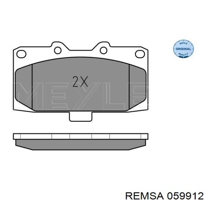Колодки гальмівні передні, дискові 059912 Remsa