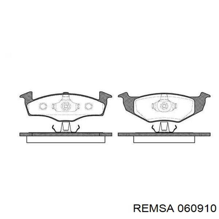060910 Remsa колодки гальмівні передні, дискові