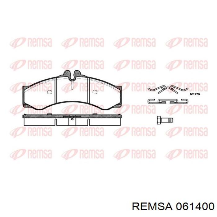 061400 Remsa колодки гальмівні передні, дискові
