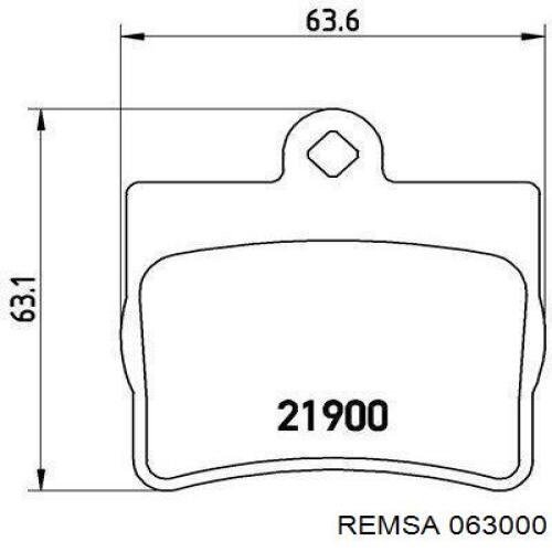 Купити 063000 Remsa Задні колодки