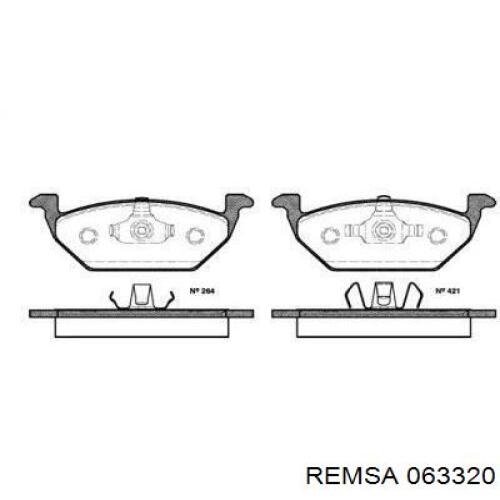 Купити 063320 Remsa Колодки гальмівні передні, дискові