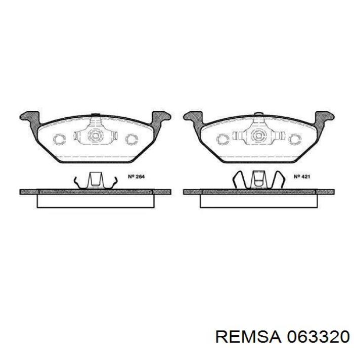 063320 Remsa колодки гальмівні передні, дискові