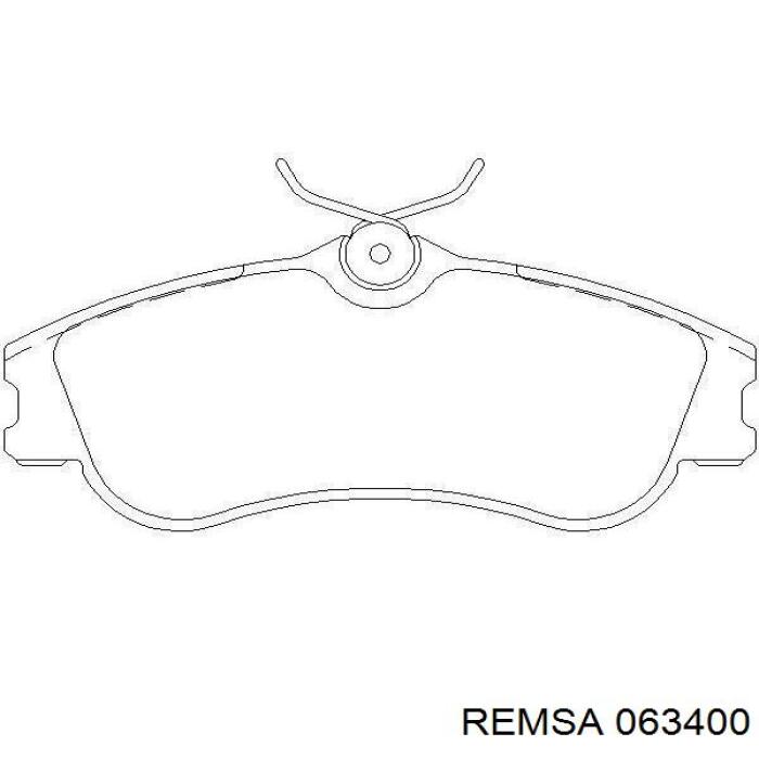 Передні тормозні колодки 063400 Remsa