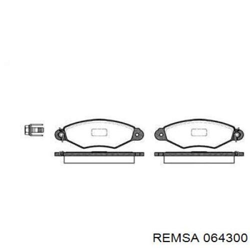 064300 Remsa колодки гальмівні передні, дискові