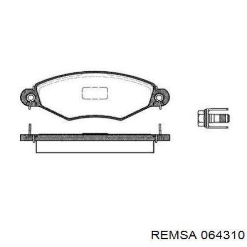 064310 Remsa колодки гальмівні передні, дискові
