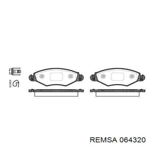 064320 Remsa колодки гальмівні передні, дискові