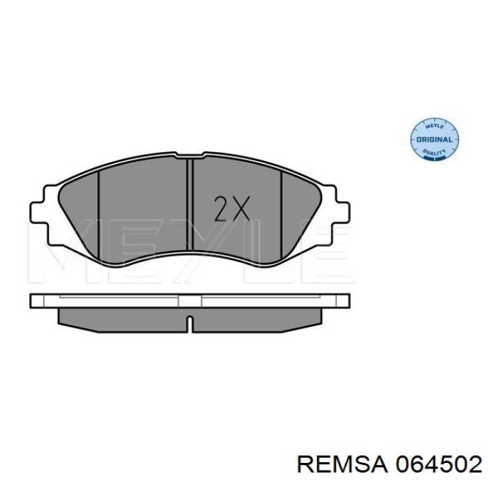 064502 Remsa Передні гальмівні колодки