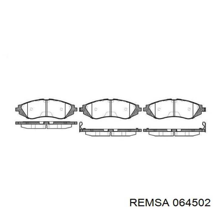 064502 Remsa колодки гальмівні передні, дискові