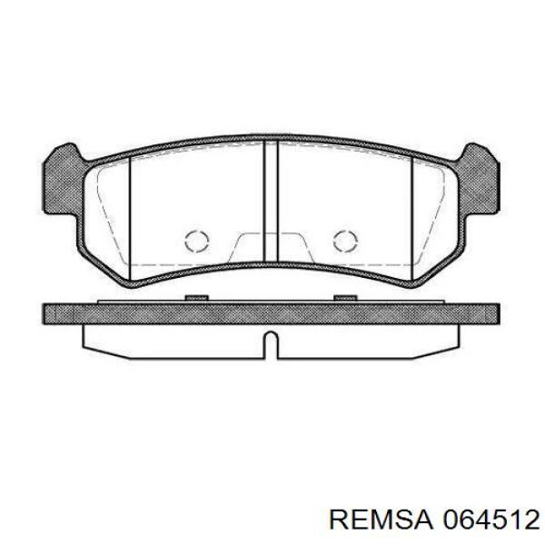 Купити 064512 Remsa Колодки гальмівні передні, дискові