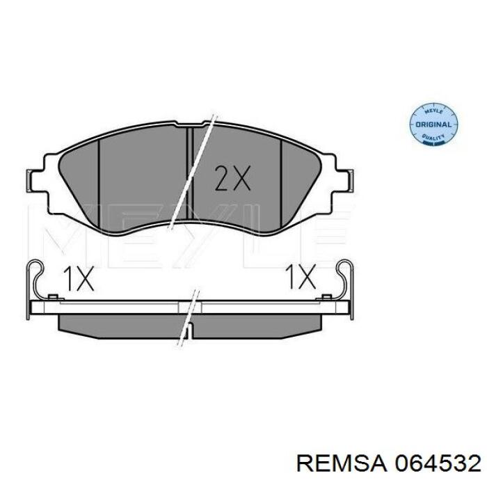 Купити 064532 Remsa Колодки гальмівні передні, дискові