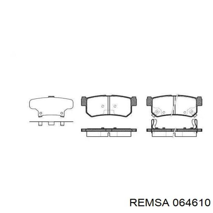 Задні дискові колодки Remsa 064610