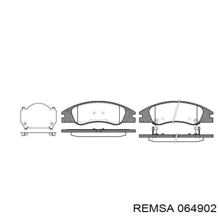 Купити 064902 Remsa Задні колодки