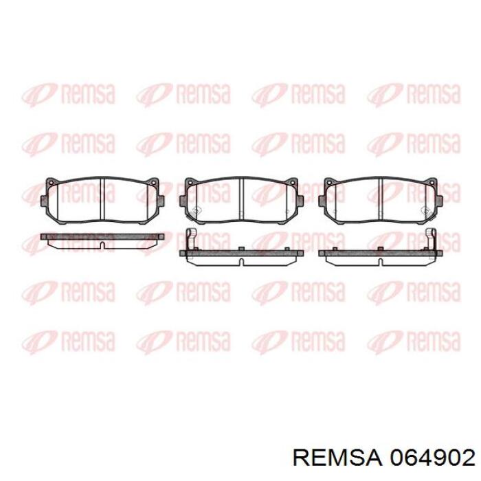 Задні гальмівні колодки Remsa 064902 ціна, від 15.08 USD