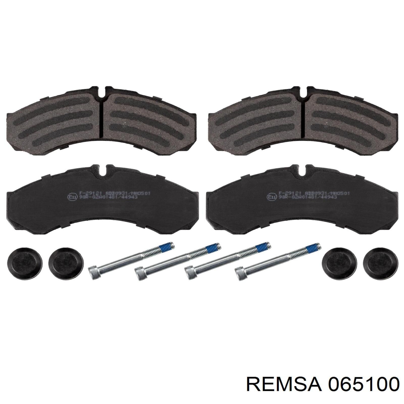 Купити 065100 Remsa Задні колодки