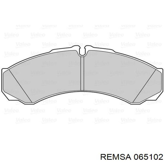 Задні гальмівні колодки 065102 Remsa