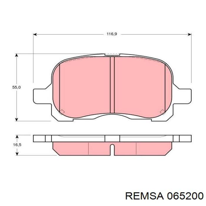 065200 Remsa колодки гальмівні передні, дискові