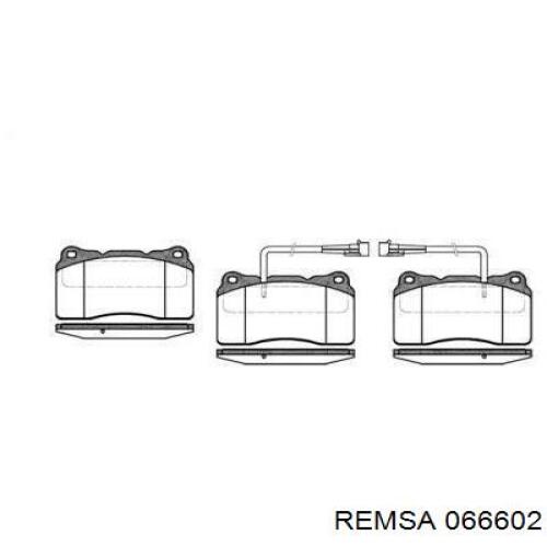 Колодки гальмівні передні, дискові 066602 Remsa