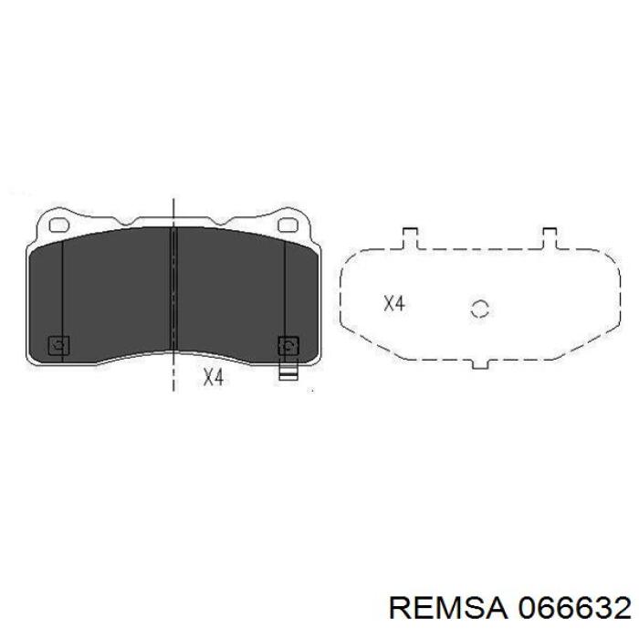 066632 Remsa колодки гальмівні передні, дискові