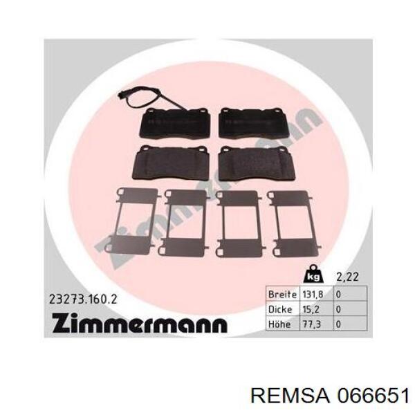 Тормозні колодки Remsa 066651