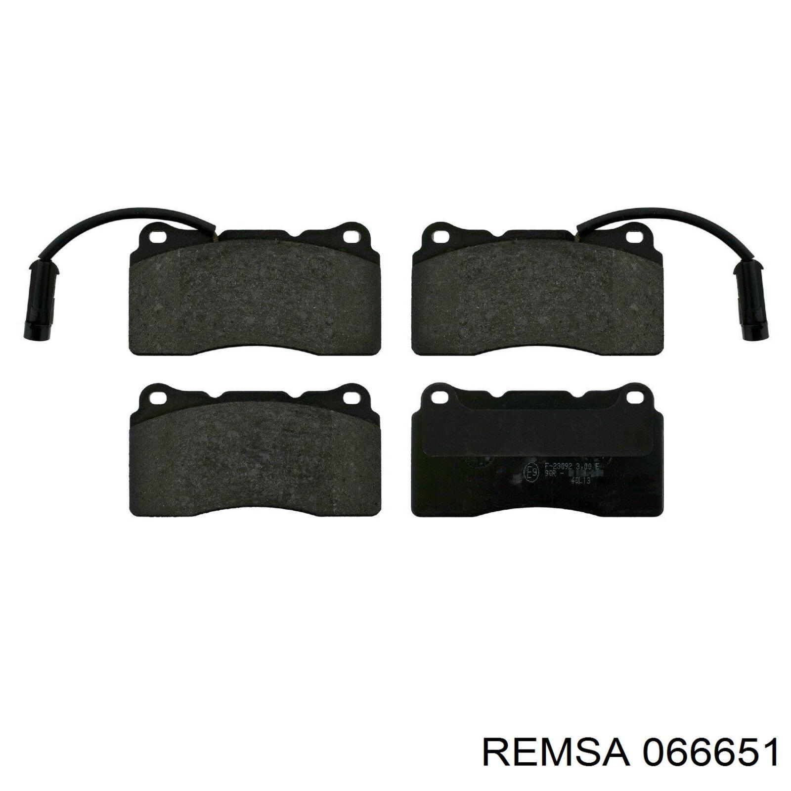 Гальмівні колодки Remsa 066651 ціна, від 37.20 USD