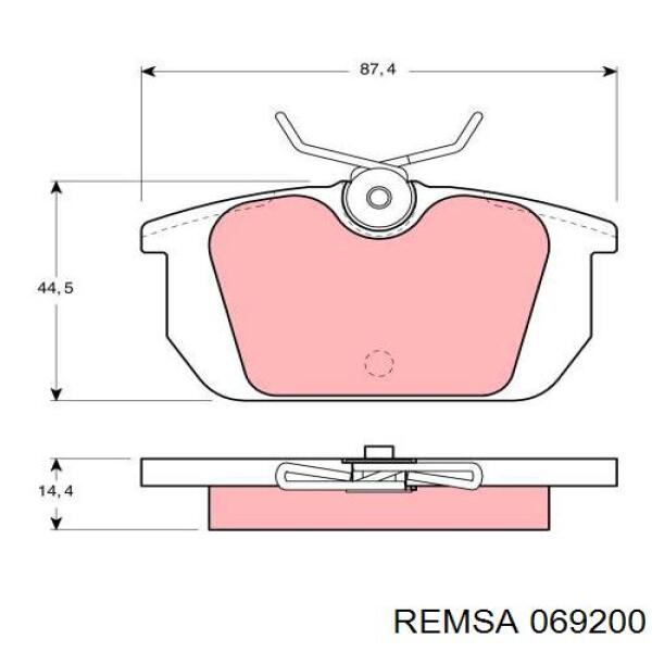 Задні дискові колодки Remsa 069200