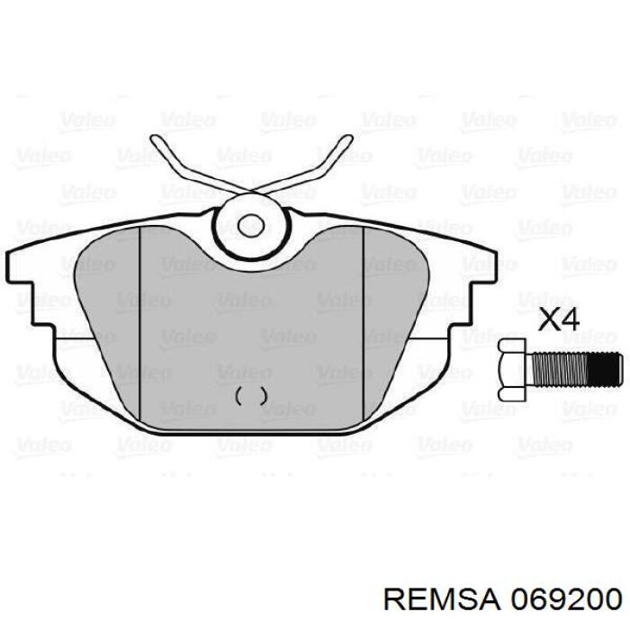 Задні гальмівні колодки Remsa 069200 ціна, від 15.12 USD