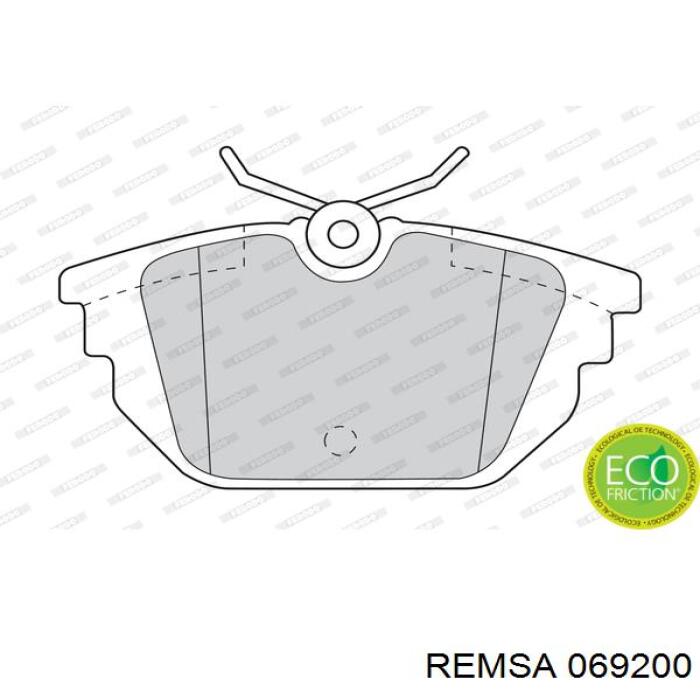 Купити 069200 Remsa Задні колодки