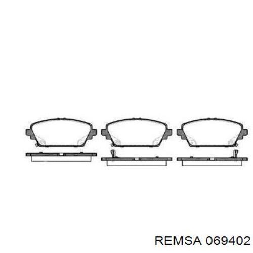 Гальмівні колодки Remsa 069402 ціна, від 22.93 USD