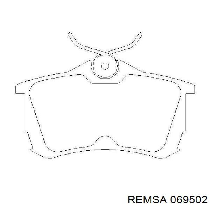 069502 Remsa Колодки гальмівні задні, дискові