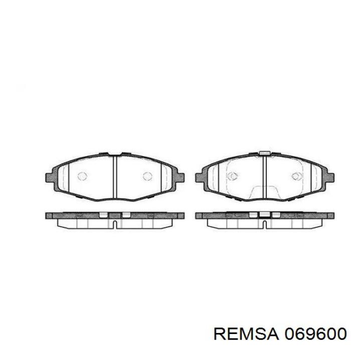 069600 Remsa колодки гальмівні передні, дискові