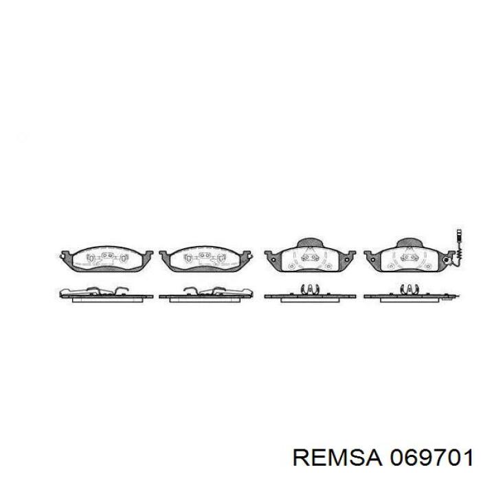 Купити 069701 Remsa Колодки гальмівні передні, дискові