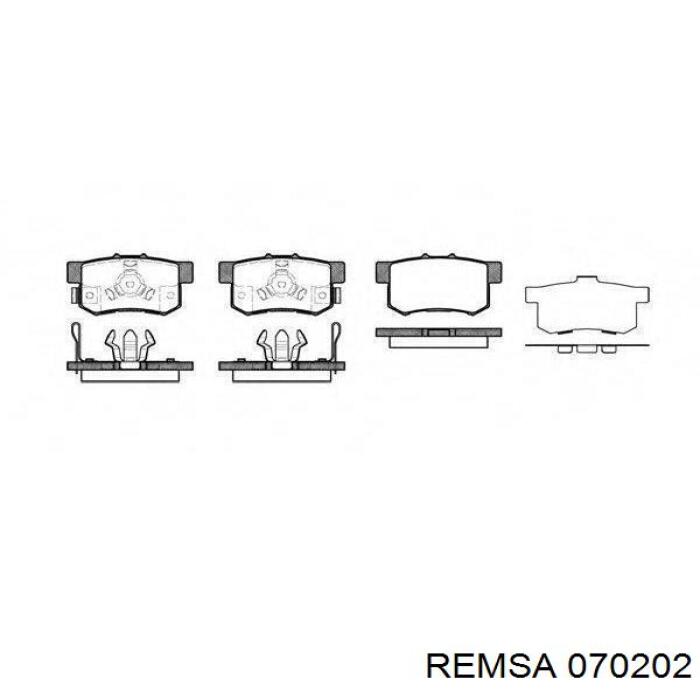 Гальмівні колодки Remsa 070202 ціна, від 15.42 USD