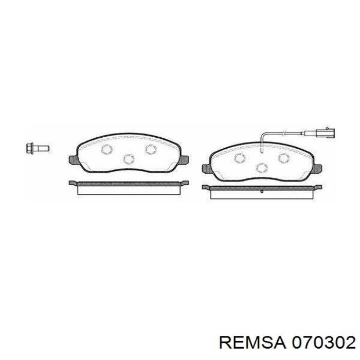Гальмівні колодки Remsa 070302 ціна, від 21.51 USD