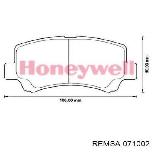 Гальмівні колодки Remsa 071002 ціна, від 16.49 USD