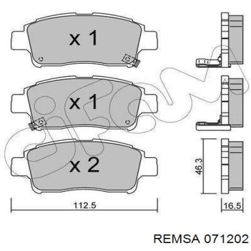 Гальмівні колодки Remsa 071202 ціна, від 16.01 USD