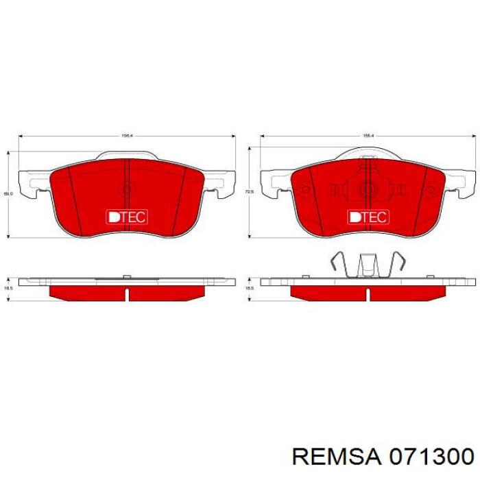 071300 Remsa Передні гальмівні колодки