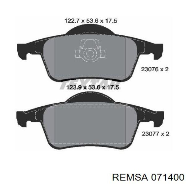 Задні дискові колодки Remsa 071400