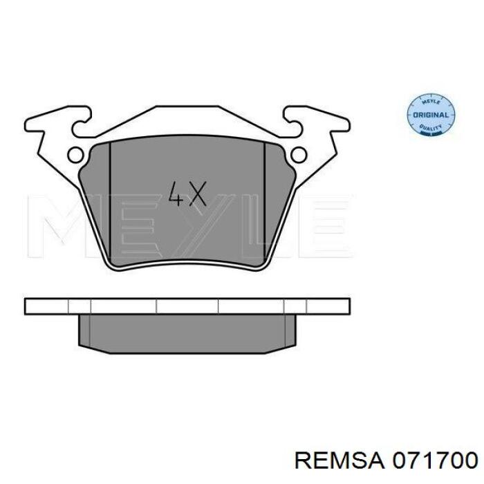 Задні гальмівні колодки Remsa 071700 ціна, від 18.25 USD