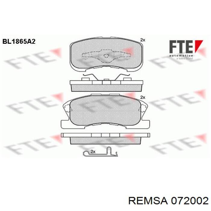 Тормозні колодки Remsa 072002