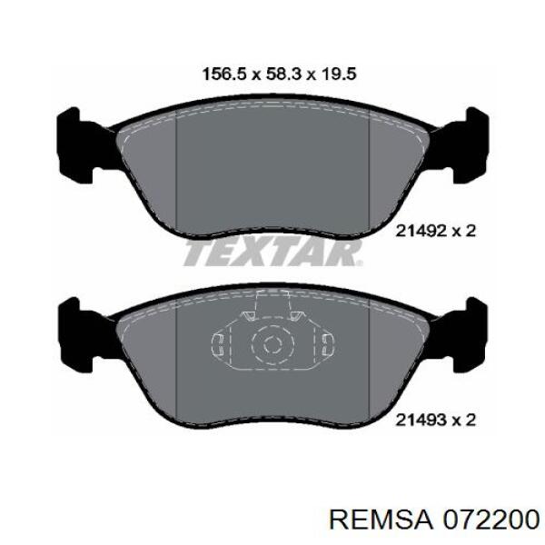 Гальмівні колодки Remsa 072200 ціна, від 24.53 USD