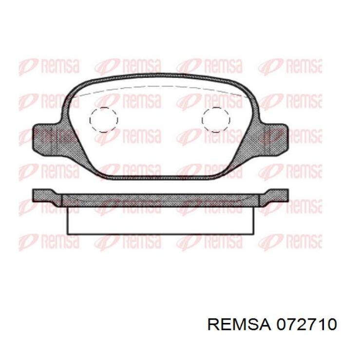 Колодки гальмові задні, дискові 072710 Remsa
