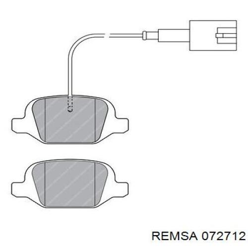 Гальмівні колодки Remsa 072712 ціна, від 23.93 USD