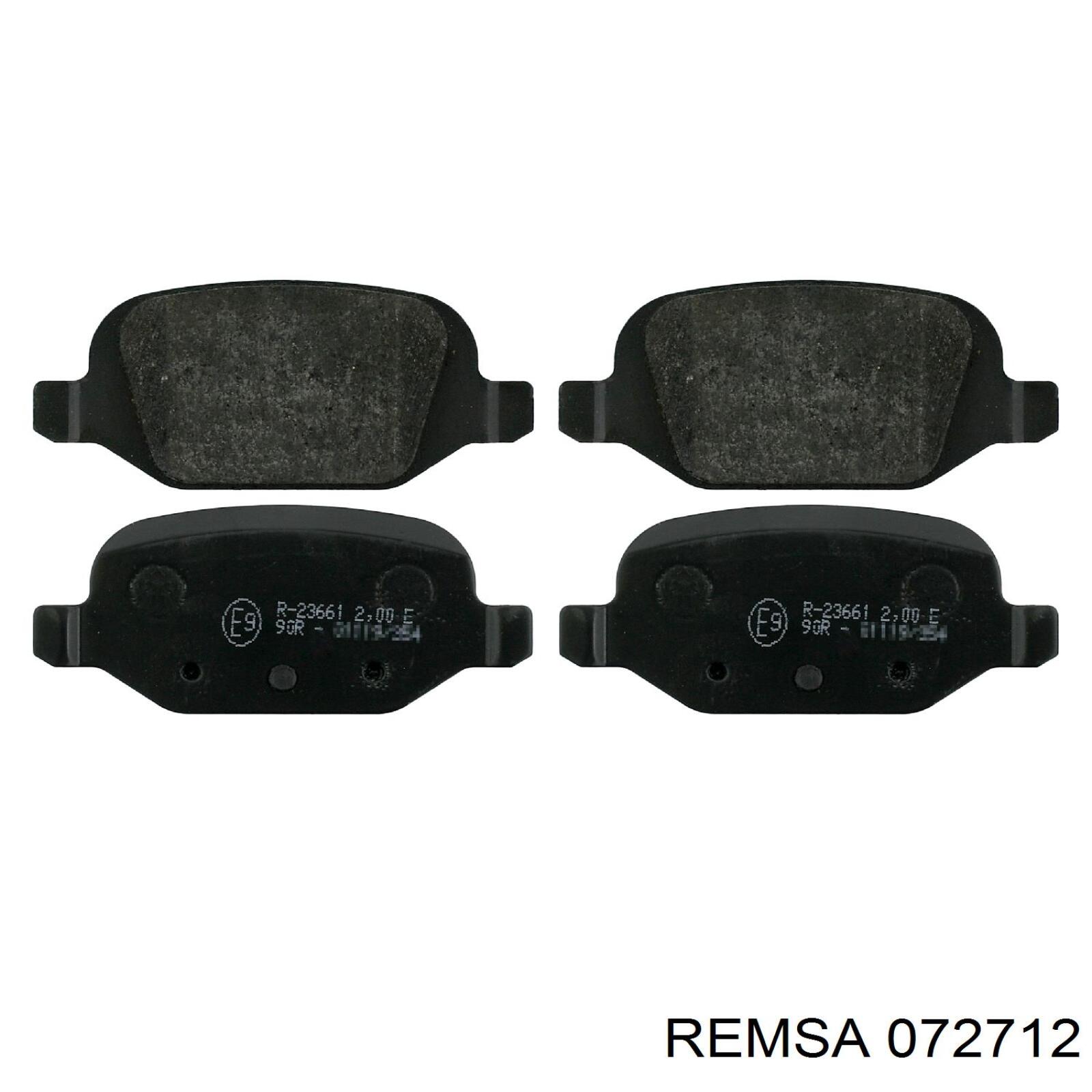 Гальмівні колодки Remsa 072712 ціна, від 23.93 USD