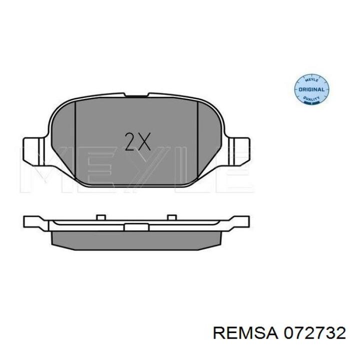 Задні гальмівні колодки Remsa 072732 ціна, від 24.54 USD
