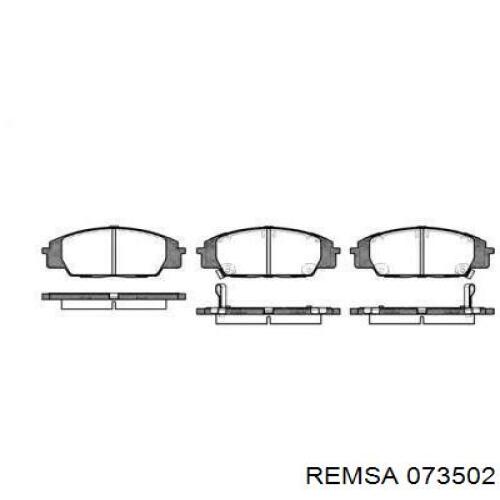 073502 Remsa колодки гальмівні передні, дискові