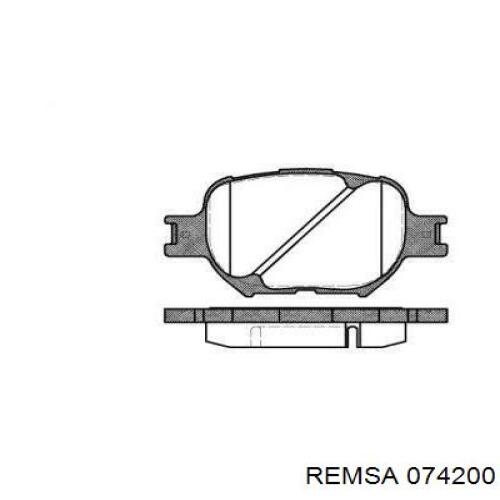074200 Remsa колодки гальмівні передні, дискові