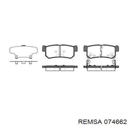 074662 Remsa Колодки гальмівні задні, дискові