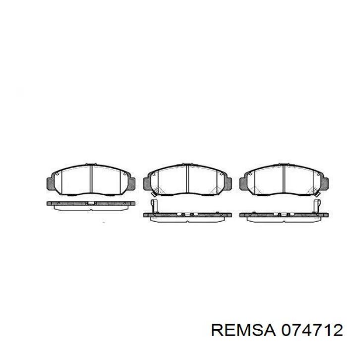 074712 Remsa колодки гальмівні передні, дискові
